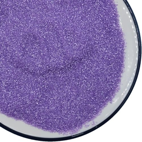 Essbare 142g Dekorative Zucker Lila Schleifzucker-Streusel zum Backen, Zuckerkristalle für Kuchen, Kekse, Cupcakes und Eiscreme-Topping für Halloween, Weihnachten