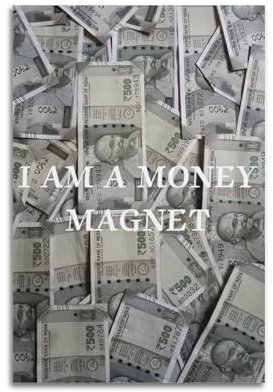 Lustiges Vintage-Poster I Am A Money, magnetisch, dekoratives Gemälde, Leinwand-Kunstbild, 30 x 45 cm