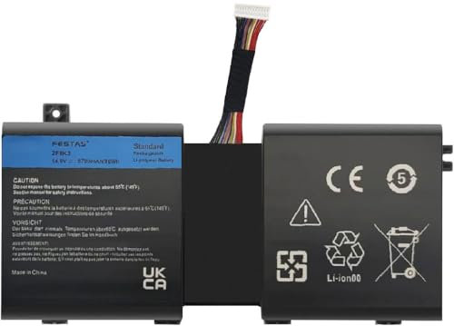 FESTAS 14.8V 5700mAh/86Wh 2F8K3 Batterie Compatible avec Dell Alienware 17 R1 17X M17X-R5 18 R1 18X M18X-R3 Series 02F8K3 G33TT 0G33TT KJ2PX 0KJ2PX 0NU209 0J33TT 451-BBCB Ordinateur PC Portable