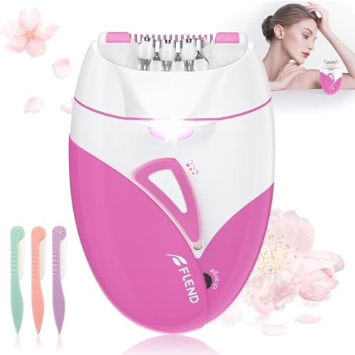 Epilierer Damen, Gesichts Epilierer Damen mit LED-Licht, Frauen Kabellose Epilierer Gesicht Körper Haarentfernung, Elektrischer Haarentferner Damen Epilierer für Gesichts Körper Achsel Bikini Bein