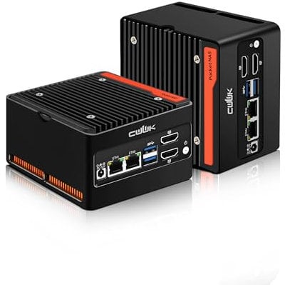 CWWK X86-P5 N305 Mini PC Pocket-NAS, 4 Bay M.2 NVMe Mini Computer mit 2 x i226-V 2.5GbE LAN, Micro PC DDR5 16GB RAM 256GB SSD, Support WiFi7/BT5.4 Expandable, Dual Display, USB3.2