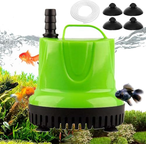 Kustimantu Pompe de circulation d'aquarium, pompe à eau submersible Aquarium - Pompe à étang calme avec aspiration | Système de filtre hydroponique Moteur à faible bruit pour l'étang