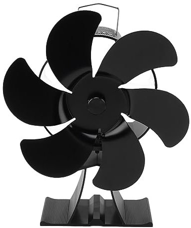 Gsycle 6 Accessori per la stufa a ventola a ventole a calore in lega di camino a lama per il tronco di bruciatori in legno per la casa a pellet