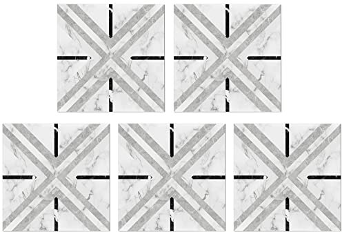 5/10 pezzi 30 x 30 cm piastrelle di marmo bianco adesivo da parete backsplash per bagno cucina pavimento adesivi e bastone