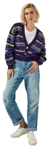 Joe Browns Women's Sequin Oversized Cardigan Cardigan Sweater