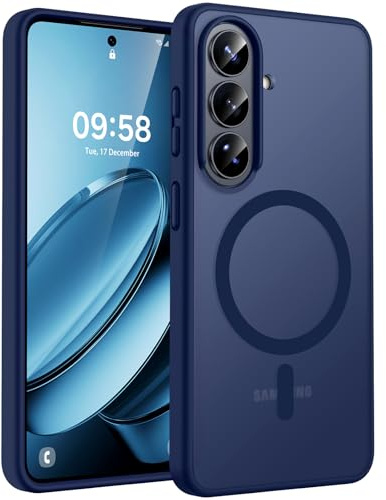 TOCOL Hülle für Samsung Galaxy S26, Kompatibel mit MagSafe, Blau | Eingebauter Magnetring, Vollständiger Kameraschutz, Militärschutz Stoßfest Kratzfest Haltbarkeit, Durchscheinend Rückseite