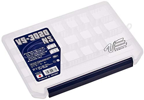 Meiho VS-3020 NS Clear 25.5 x 19 x 2.8 cm - Artificial Bait Box for Turn Signals, Spinner & Rubber Fish, Fishing Box, Bait Box, Accessory Box for Artificial Bait