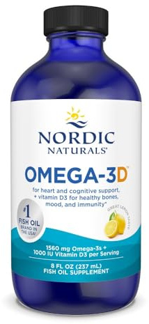 Nordic Naturals Omega-3 Liquid w/Vitamin D3, 1560mg EPA & DHA - 8oz