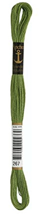 Anchor Sticktwist 4635000-00267 wachholder hell Stickgarn, 100% Baumwolle