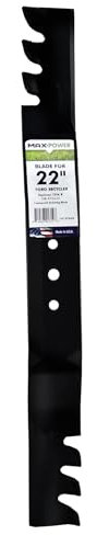 MAXPOWER 331376XB Lame de Tondeuse Mulching Commerciale Remplace OEM n° 108-9764-03,131-4547-03, Noir
