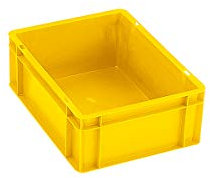 EURO-Behälter | Wände und Boden geschlossen | LxBxH 400 x 300 x 50 mm | VE 5 Stk | Gelb