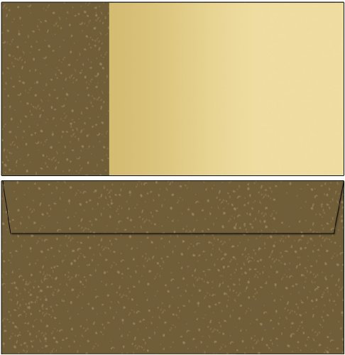 Motiv - Briefumschläge braun/beige 15 Stück DIN lang ohne Fenster 6380-15