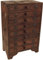 GURU SHOP Schubfachschränkchen, Apothekerschränkchen, Schmuck Schränkchen - Modell 10, Braun, 35x22x13 cm, Dosen, Boxen & Schatullen