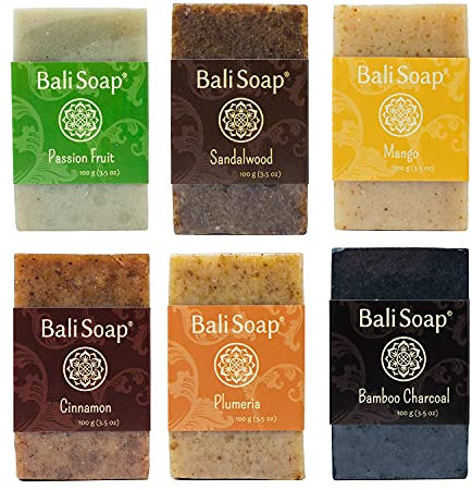 Bali Soap – Orange Collection – natürliche Seife für Männer und Frauen – vegan, handgemacht, Badeseife – Variety Soap Pack, je 100 g