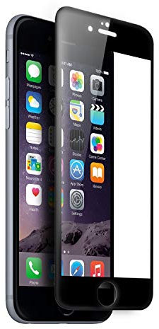 Vetro protettivo curvo 3D – Apple Iphone 6 Plus / 6S Plus – TM Concept® – nero – Pellicola protettiva in vetro temperato curvo dalle dimensioni esatte dello schermo per una protezione ottimale dello