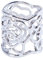 ULTNICE Frauen hohle Rose Schal Schnalle Ring (Silber)