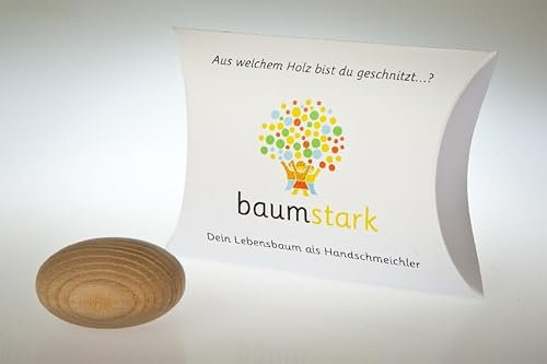Baumstark Handschmeichler 45 mm mit Baumhoroskop, Holz, Esche, 8 x 11.5 x 2.8 cm