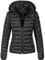 Navahoo Damen leichte Übergangsjacke Steppjacke mit Kapuze Lulana Schwarz Gr. XXL