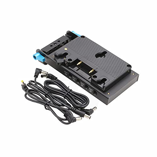 Placa de batería de Montaje Dorado, Salida USB de CC de 7 vías, Adaptador de Abrazadera de Varilla de 15 mm, Fuente de alimentación para batería Anton Bauer