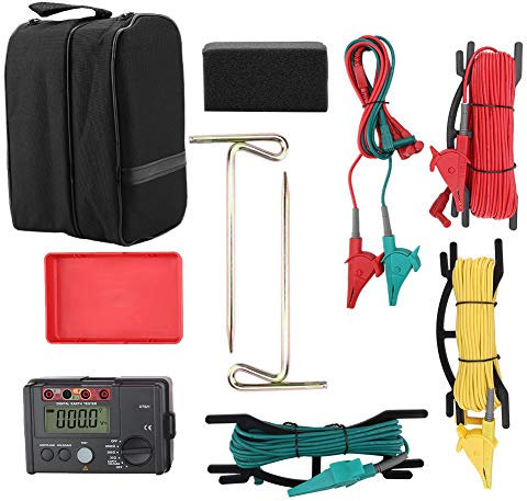 UT521 Earth Tester Erdungswiderstandstester Ohmmeter mit Aufbewahrungsbehälter 50 Hz / 60 Hz