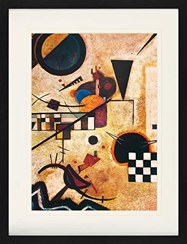 1art1 Wassily Kandinsky Poster Gegenklänge, 1924 Gerahmtes Bild Mit Edlem Passepartout | Wand-Bilder | Im Bilderrahmen 80x60 cm