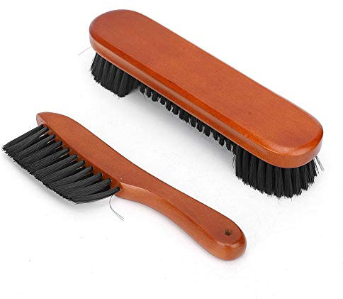 Alomejor Billardbürste 2 STK Holzschienenbürste Filzbürstenreiniger Billard Snooker Pool Table Tool