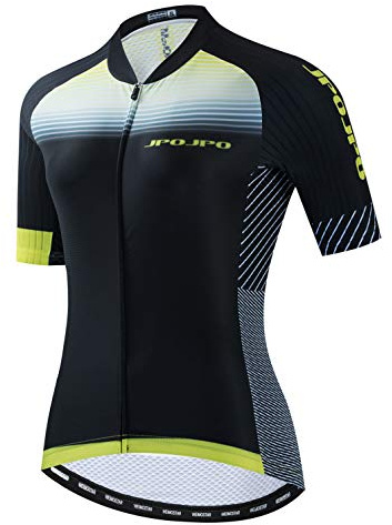 Weimostar Radtrikot Damen Fahrrad Trikot voller Reißverschluss Fahrrad Hemd Kurzarm Rennrad Kleidung Reiten Rennen MTB Top Kleidung für Damen Bergsport Top Sommer Reiten Grün Größe M.