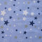 Pingianer 100x160cm Sterne 100% Baumwolle Baumwollstoff Kinder Meterware Handwerken Nähen Stoff (Sterne Blau Dunkelblau Weiß, 100x160cm (11,99€/m))