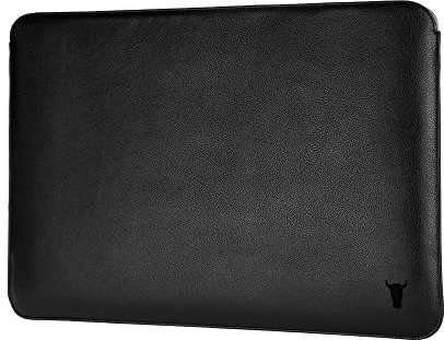 TORRO MacBook Tasche – MacBook-Hülle aus echtem Leder, kompatibel mit 15 Zoll / 16 Zoll Apple MacBook Pro (Schwarz)