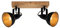 BRILONER - Deckenlampe Vintage schwenkbar, Holzbasis, E14 Fassung, max. 25 Watt, Deckenleuchte, Lampe, Wohnzimmerlampe, Schlafzimmerlampe, Küchenlampe, Deckenstrahler, 28x11x15,7 cm, Schwarz-Gold