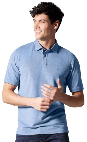 CASAMODA Polo-Shirt Uni Mittelblau S