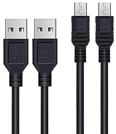 Kosiy PS3 Controller Charging Charger Cable, 10FT 2Pack Long Mini USB Data Sync Transfer Charger Cord Compatible with Playstation 3, PS3 Slim, PS Move Controller