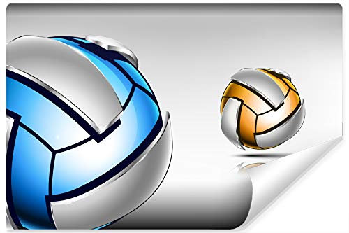 Muralo Fotomural autoadhesivo 90 x 60 cm, diseño de bolas de voleibol 3D juveniles