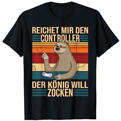 Zocken Reichet mir den Controller König PS5 Konsole Gamer T-Shirt