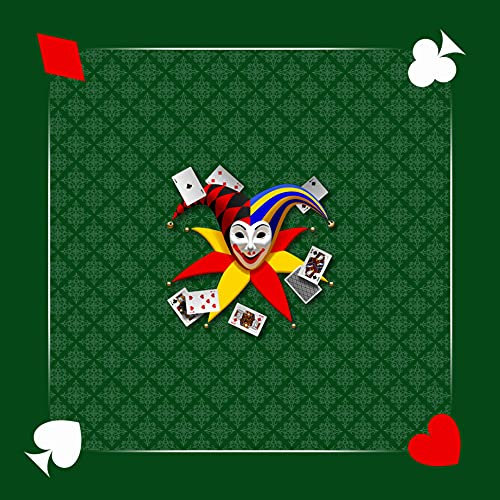 Tapis Belote Joker - Vert - 60 x 60 cm - Fabrication Française