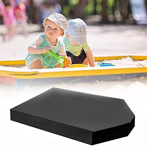 Funda Arenero,Impermeable,a Prueba De Polvo Y Resistente A Los Rayos UV,Tela Oxford 210D,Cubierta para Piscina con Cordón para Arenero,Juguetes Y Muebles,Cubierta para Arenero (Negro)