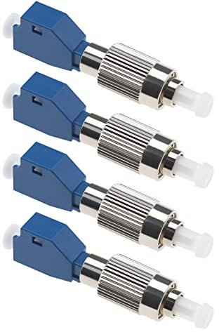 4pcs Adaptateur de Localisateur de Défaut Visuel Connecteur de Fibre Optique Monomode FC/UPC Mâle vers Convertisseur Femelle LC/UPC pour Maintenance du Réseau Optique