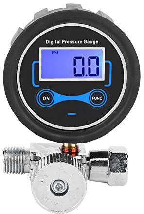 Wakects Pneumatischer Luftregler, Steuerventil, Digitales Manometer, Farbspritzpistole, Druckminderer, Manometer, 1/4 Zoll für Spritzpistole