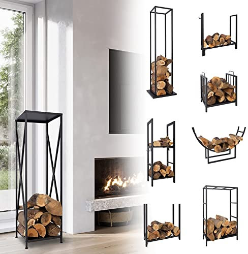 KARAT Kaminholzregal für Innen & Außen - Brennholzregal Feuerholzregal Stapelhilfe (150 x 25 x 100 cm)