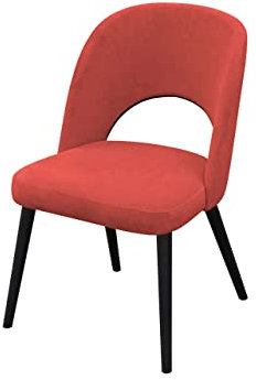 Mirjan24 Polsterstuhl K84, Esszimmerstuhl mit Stoffbezug, Buchenholz Beine, Rückenlehne, Wohnzimmerstuhl, Küchenstuhl, für Lounge, Farbauswahl (Schwarz, Magic Velvet 2232)