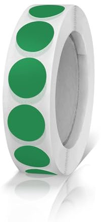 Runde Aufkleber 13mm Grün Selbstklebend Rolle kleine Klebepunkte Etiketten Farbkodierung kreise Sticker Wetterfest 1000 Stück