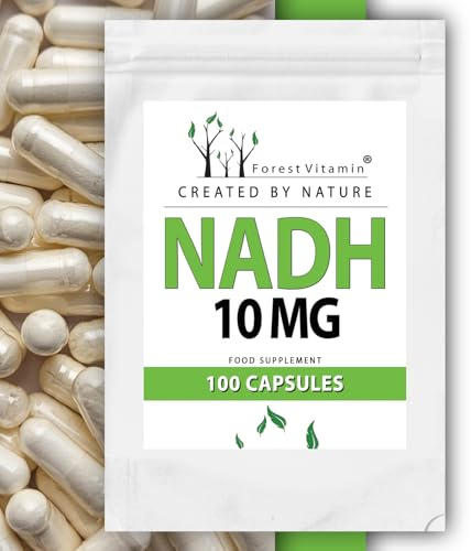 NADH - Forest Vitamin - Nadh 10mg - 100 Kapseln - Vorrat für ca. 3 Monate - Für Energie und Wohlbefinden