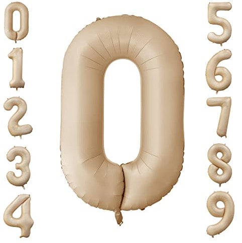 Zahl 0 Luftballon Aprikose 101 cm Zahlenballon 40 Zoll Helium Selbstaufblasende Ballons Karamell Ziffern Folienballon für Mädchen Jungen Geburtstagsfeier Jubiläumsdekorationen Foto-Requisiten