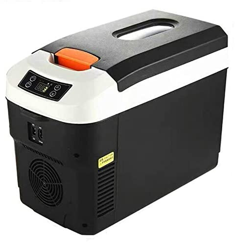 NIBHZ Nevera Eléctrica 12 L, Mini Frigorífico 230 V y 12 V /24 V para Coche Camping, Fría y Calienta, Modo Eco,Black-12L