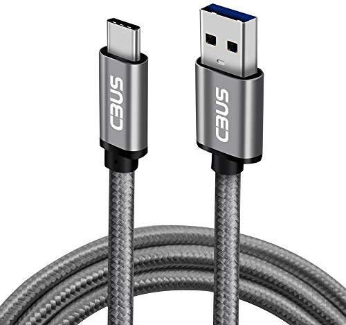 CBUS 2m USB auf USB C Kabel, Schnellladekabel Typ C Kompatibel mit iPhone 16/16e/15/Pro/Max/Plus, iPad 10, iPad Pro/Air/Mini A17 Pro, Mini 6 – Robustes, geflochtenes Kabel (grau)