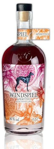 Windspiel Aperitivo - Der Farbwechselnde Aperitif für Magische Momente | Pur oder zum Mixen | Bitter-Orangen-Likör (1 x 0,5l)