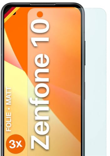 moex FlexProtect matte Schutzfolie für Asus Zenfone 10 Displayschutz Folie matt gegen Reflexionen, Anti Reflex Handyfolie mit Sonnenschutz, Kompatibel mit jeder Handyhülle, 3 Stück