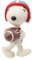 Enesco Peanuts by Jim Shore Snoopy Miniaturfigur mit Fußball, 8,2 cm, mehrfarbig, 6014340