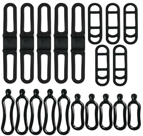 KSIEE Lot de 12 sangles en silicone pour éclairage de vélo, bandes de fixation en caoutchouc pour lampe de poche, porte-bouteille d'eau, noir