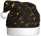 Gold Schwarz Weihnachtsmütze, Nikolausmütze Für Erwachsene Drucken Komfort Plüsch Xmas Hut Für Weihnachten Neujahr Liefert